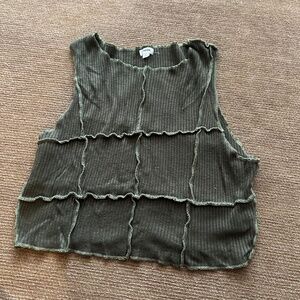 Garage Green patchwork tank top
